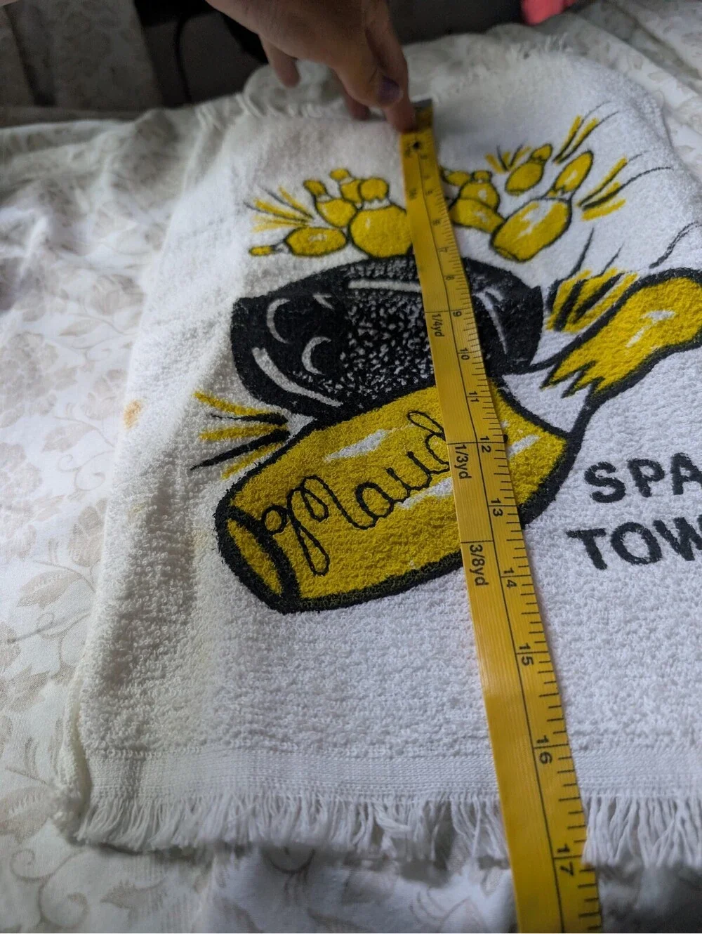 Maude Spare Towel with Bowling Pin and Ball Design